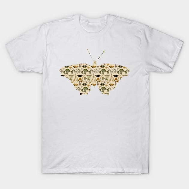 Butterflies, Flowers, Plants and Mushrooms Earthy Tones T-Shirt by cesartorresart